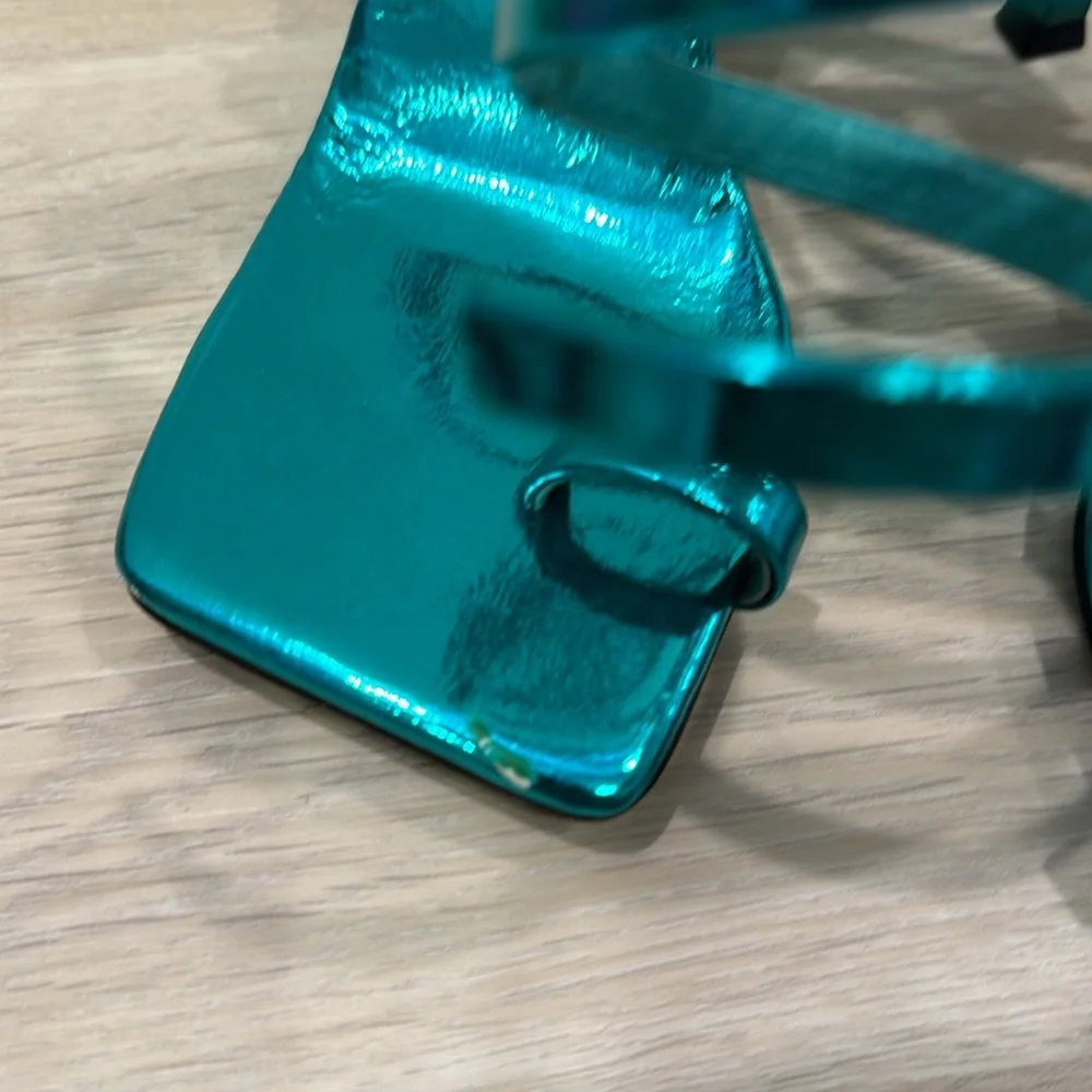 Jeffrey Campbell green strappy heels size 5.5, - Picture 3 of 3